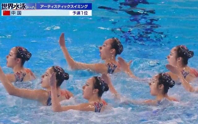 「やっていることが簡単に見えます！」「早送りで演技を見ているみたい」解説者も感動する世界水泳AS、中国チームの「スピードと情熱」が溢れる超演技