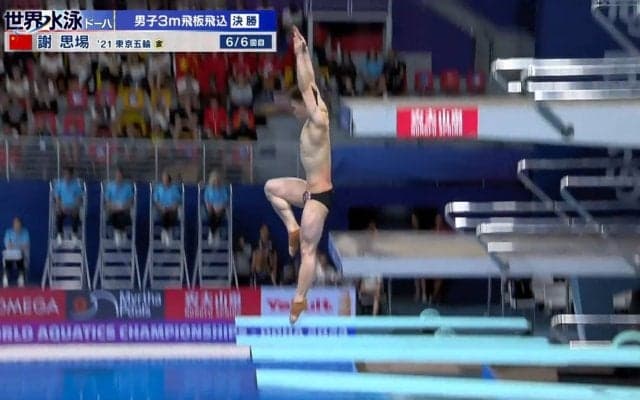 これでも「まだまだ力を残した」状態？層の分厚さがとてつもない“飛込王国”中国勢の演技 男子3m飛板飛込決勝で余裕の金銀独占