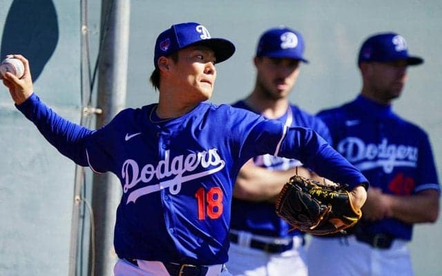 【MLB】山本由伸、日本時間18日にライブBP登板へ　実戦モードで大谷翔平、ベッツ、フリーマンと対戦か