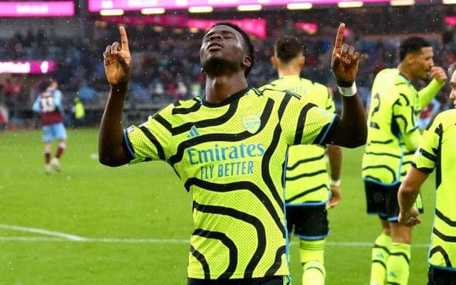 4試合連続ゴールで5連勝支えるサカ、2戦連速2ゴールでキャリア初のハットトリックへ自信「もうすぐだと思う」