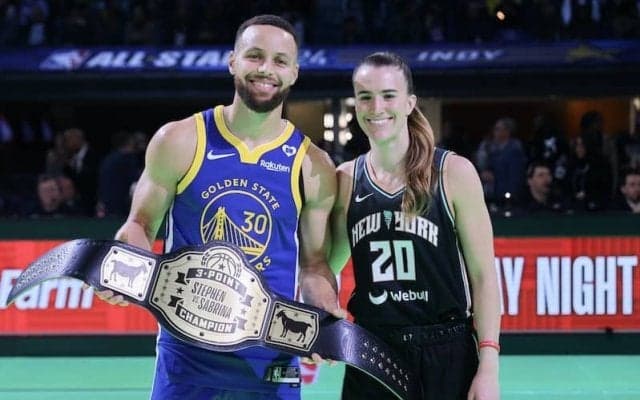 ステフィン・カリーがWNBAのサブリナ・ヨネスクーとの3ポイント対決に勝利