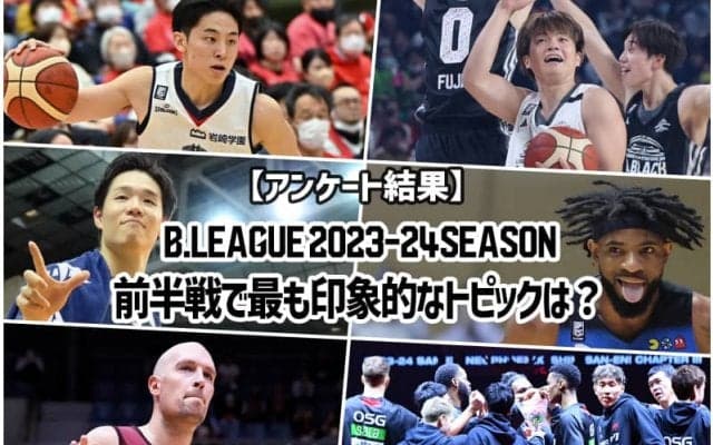 【アンケート結果】B.LEAGUE 2023－24シーズン前半戦で最も印象的なトピックは？