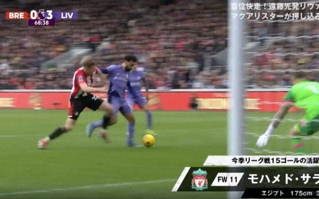 「変態パワー！」「バケモノかよ」なんで倒れない…？ 長身193cmDFが絶望したスーパーゴールが炸裂した瞬間　“リバプールの王”が強靭フィジカルからレベルが違う一撃