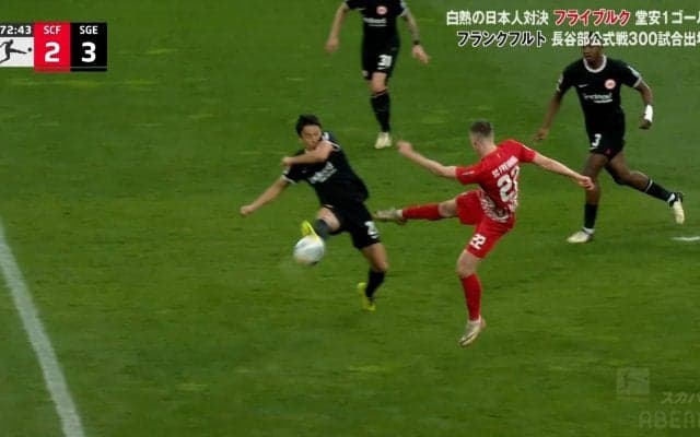 「落下地点を読んだ」フランクフルト長谷部誠の“皇帝ブロック”が炸裂！絶体絶命のピンチを救って、40歳ながら「日本代表に呼ぼう」の声も