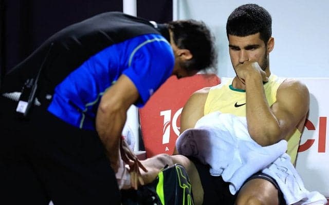 世界2位アルカラス、右足首の捻挫で「数日間はプレーできない」。ナダルとのエキジビションマッチ、インディアンウェルズ出場に意欲