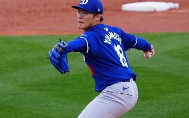 ド軍・山本由伸は2回3K無失点　最速155キロ、衝撃デビューで観客総立ち…大谷翔平も拍手