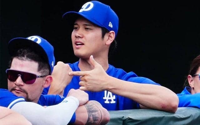 大谷翔平、由伸OP戦を電撃訪問　ポルシェで30分…指揮官称賛「素晴らしい同僚」