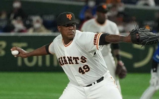 元巨人助っ人がトラウト斬り「すげーじゃん」　NPB最速男が逆輸入「帰ってきて」