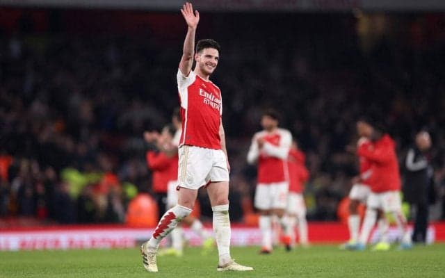 ロンドンクラブ対象のプレミアリーグ年間最優秀選手にアーセナルMFライスが選出！ 同僚サリバらを抑える