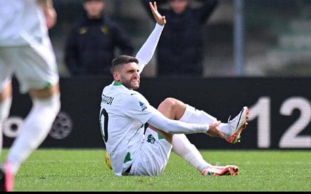 ベラルディがサッスオーロ＆イタリア代表に痛手のアキレス腱断裂か…復帰戦で負傷交代