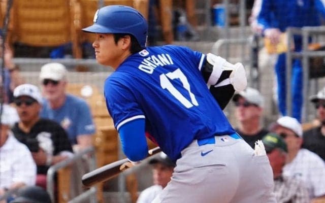 大谷翔平、マルチ安打で全3打席出塁　驚異の打率.583、由伸と初共演で好走塁＆初盗塁も