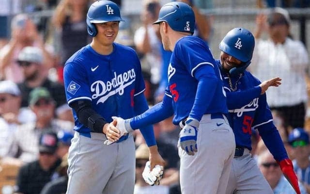 大谷翔平の「顔に笑顔が」　OP戦から炸裂…MVPトリオの揃い踏みに衝撃「最強打線！」
