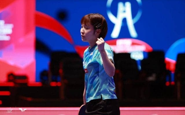 平野美宇、“エース”早田ひな相手に圧巻ストレート　注目の日本人対決制し2回戦進出【WTTシンガポールスマッシュ】