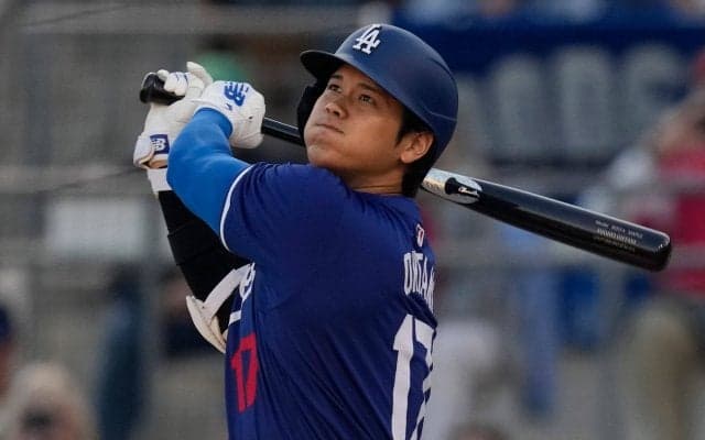 大谷翔平、今季初4打席 3打数1安打1打点で打率.533、OPSは1.565に！ベッツ・フリーマンら好調の打線爆発でドジャース大勝 OP戦12勝3敗で勝率8割
