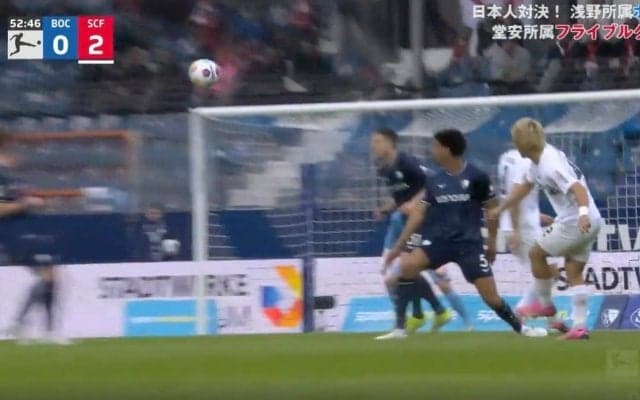 「エグい神パス」「鳥肌立った」堂安律が“俺のコース”からスーパーアシストを炸裂した瞬間　ゴールを演出した“芸術的ピンポイントクロス”にスタジアム騒然！
