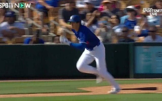 これでもちょっと打ち損じレベル 大谷翔平、ファン騒然の痛烈二塁打も実は少し泳ぎ気味