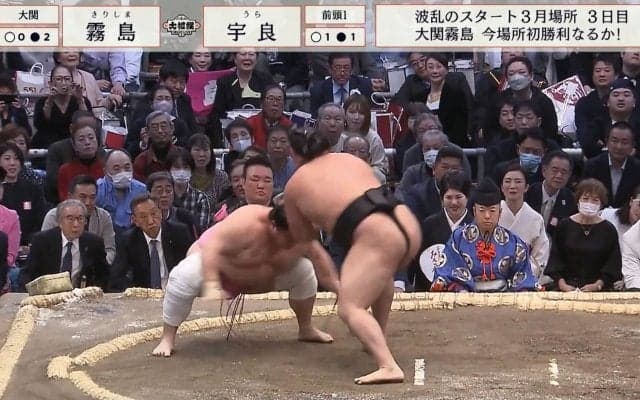 予測できない業師の姿に館内大興奮！“宇良イリュージョン”の炸裂に「フェイントすげぇ」「カエルみたいに、ぴょーんってなったw」