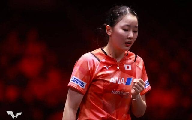 張本美和、孫穎莎相手に悔しいストレート負け　第2ゲーム以降は互角の打ち合いも“世界女王”に屈す【WTTシンガポールスマッシュ】
