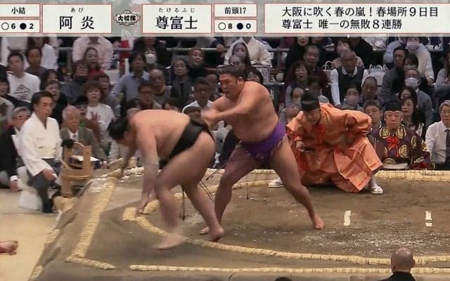 「本当に新入幕かよ」尊富士が優勝経験者を圧倒！ どよめく館内 「貴花田を彷彿させる」の声も ただ一人全勝キープ