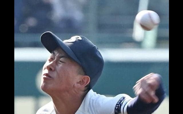 強烈な浜風は「味方」　創志学園の左腕・山口が完封第1号　センバツ