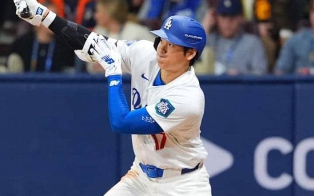 大谷翔平の“特大フライ”に米反応！松井裕樹から放った大飛球は「メジャー13の球場で本塁打だった」