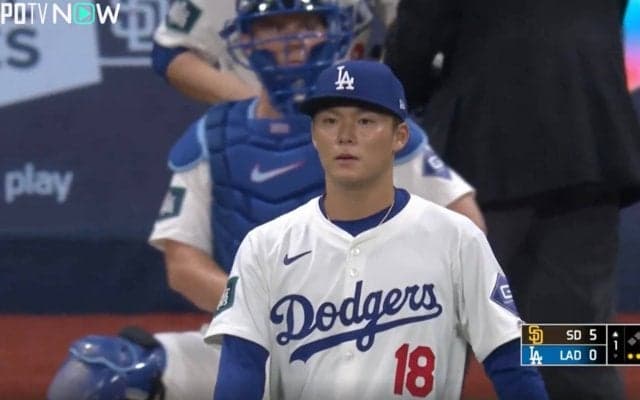 一体、何が起きた？ 死球、暴投、連打… 山本由伸が大炎上した後に見せた“一瞬の表情”にファン騒然「ボールが合ってないのか」「アンチが騒ぎそうだな」