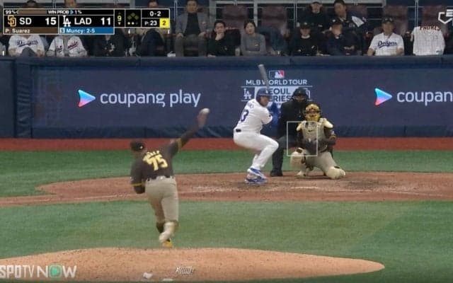 「阪神に帰って来て」「猛虎魂を感じる」大谷翔平“斬り”も！“元・虎の守護神”スアレスが160キロ“剛速球”を炸裂した瞬間　ヒドすぎる乱打戦を制して今季初セーブ