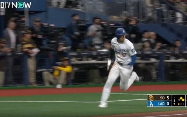 放送事故レベル！ “魔改造”大谷翔平が爆速スピードで神ホームインする瞬間　速すぎるベースランニングが話題に「めっちゃ速いw」「今季は走る気満々だな」