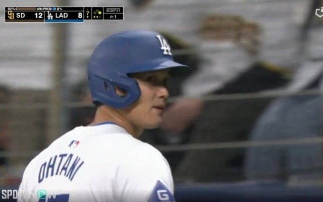 あの打球が入らない！？ 大谷翔平が“ホームラン未遂”の特大飛球を放つ瞬間　打った後の“微妙なリアクション”にファン騒然 「ベンチに帰ってから心配」「完全に行ったと思った」