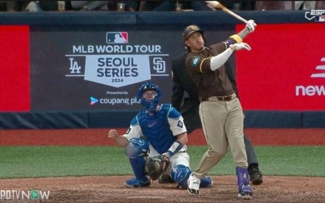 バットが凶器に見える！ MLBの暴れん坊のイカつすぎる“確信歩き”が炸裂した瞬間　激しい乱打戦を鎮圧したパドレスの主砲・マチャドが豪快すぎる弾丸アーチ