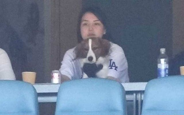 大谷翔平の本拠地デビューでデコピンがVIP待遇　真美子夫人と観戦…入場パスも受け取る