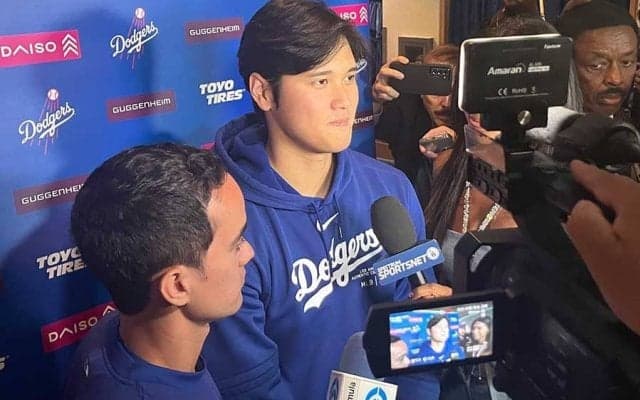 大谷翔平の“新相棒”に「なんかほっこり」　発言に思わず笑み…初対応も「ナイスコンビ」