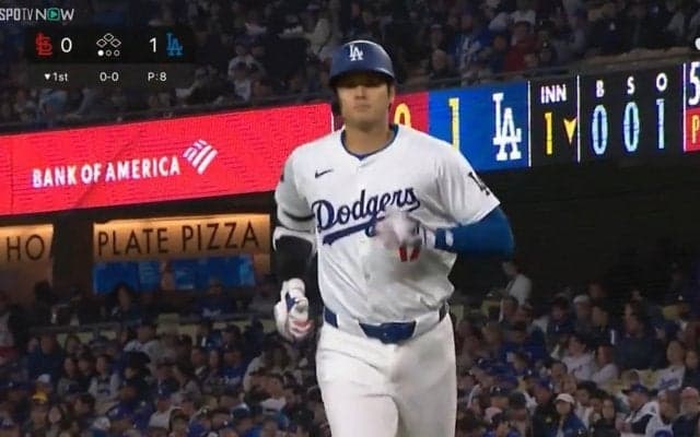 大谷翔平、打った瞬間猛ダッシュ→\"あちゃー\"とスローにベースでピョン ファンは「ここからここからー！」「ピョン谷さん」