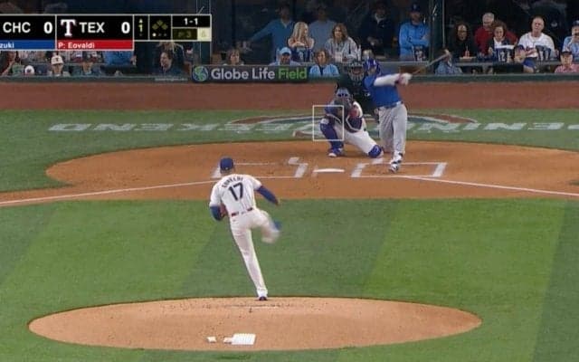 「ガチで当たったら死ぬだろ…」「怖すぎる」 カブス・鈴木誠也の“高速ピッチャー返し”が相手投手に直撃する瞬間　鋭すぎる打球にファン震撼