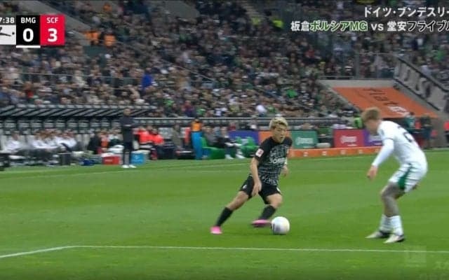 堂安律が絶好調！ 2試合連続ゴールの今季3得点目　ヒールパスからゴール進入まで“完璧な崩し”を自ら仕掛けて決める！ “日本の10番”が圧巻フィニッシュワーク