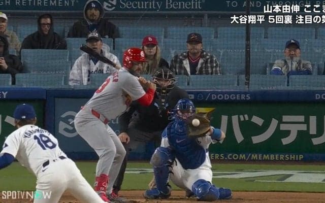 入ってないだろ！ 山本由伸“キレキレ”カーブ、見逃し打者が絶叫＆首振り 快投を象徴するワンシーン
