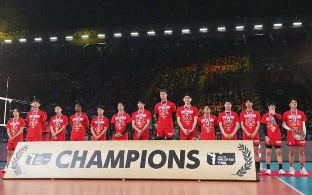 V1男子ファイナル　サントリーがパナソニックをストレートで下し2年ぶりの優勝