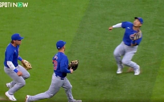 鈴木誠也が最高のスライディングキャッチ！「ナイス誠也！」バミューダトライアングルに落下させないファインプレーにファン大興奮