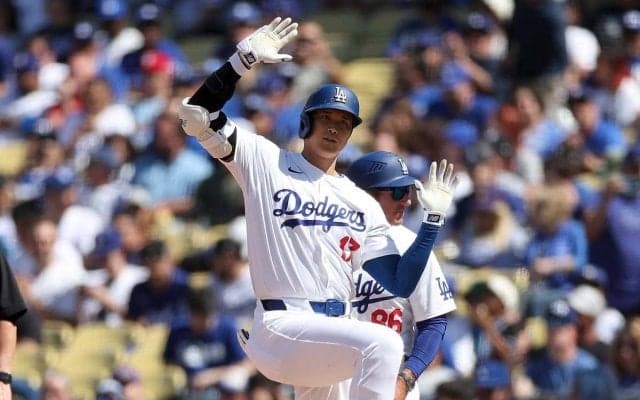【MLB】「ショウヘーイ！」大谷翔平、“本拠地ファン大喜び”の今季最速186キロ二塁打で2得点を呼び込む