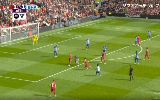 「忍者かよ！」「速すぎて見えねえ…」リバプール遠藤航が超高速“怪物級プレス”→ボールを奪取した瞬間　天才的な予測能力にスタジアム騒然