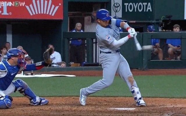 「ガシャン！」ボールが潰れた…？ 巨大化したカブス・鈴木誠也の打球音がエグすぎると話題に　豪快すぎるパワースイングにファン騒然