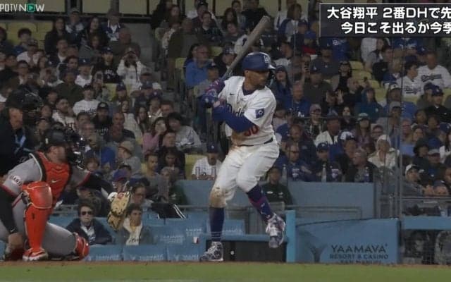 「あんな難しい球を…」大谷翔平にのしかかるプレッシャーにファン複雑 ベッツ、大谷の目の前でバケモノ弾！ 早くも5号で打率は驚異の5割超え