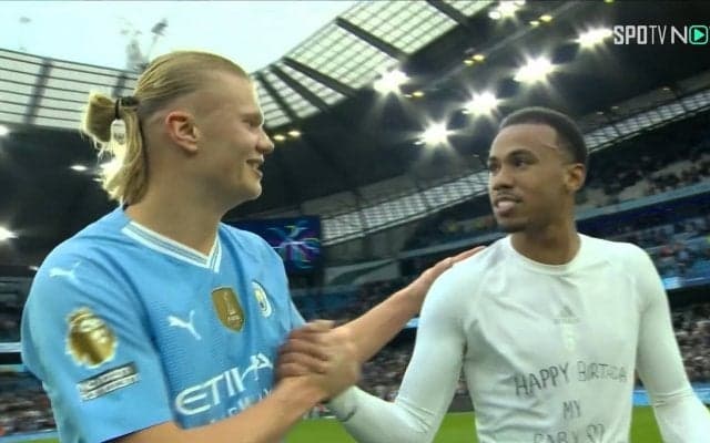 「素敵な映像」ハーランドとガブリエウが口喧嘩→ペップが仲裁→笑顔でハグの一部始終「最後が仲直り気持ちいい」「最大のハイライト」などファンほっこり