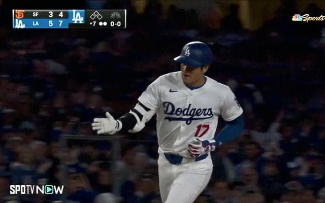 苦しかった…大谷翔平、移籍初HR直後に“ほっとした”表情　開幕8戦ノーアーチも会心の一発で安堵した瞬間
