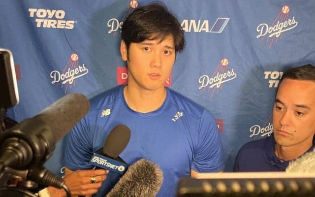 好調ド軍が苦しんでいた“問題”　大谷翔平が激白、1号の裏で…試合中にもあった予兆