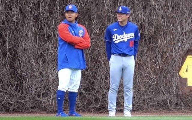 今永昇太、山本由伸と笑顔で再会「ご飯をどうしてるとか」　8日の大谷翔平斬りへ闘志