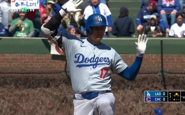 あんな球まで打ち始めた！大谷翔平、難しい低めを簡単に長打にする快打に現地ファンも騒然「さすがすぎる」