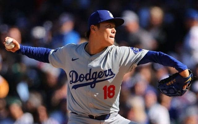 山本由伸、5回無失点でメジャー初勝利　2度の満塁ピンチも…自己最多8K奪三振ショー