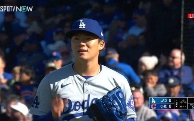 山本由伸、初勝利に満面の笑み 明日は大谷翔平VS今永昇太の日本人対決「翔平さんの応援をしてどデカいホームランを打ってほしい」