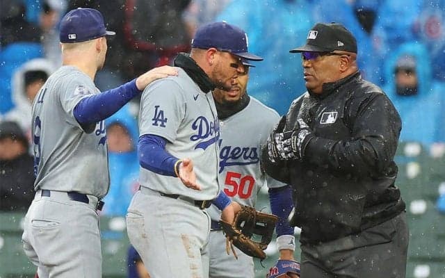 「やりすぎだ」ド軍内野手が審判に激怒　雨天中断前に“ひと悶着”「適切ではない」